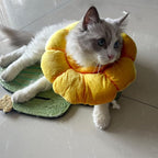 KUDES Cat Small Dog Recovery Collar, Cute Sunflower Neck Cone After Surgery - Image 4
