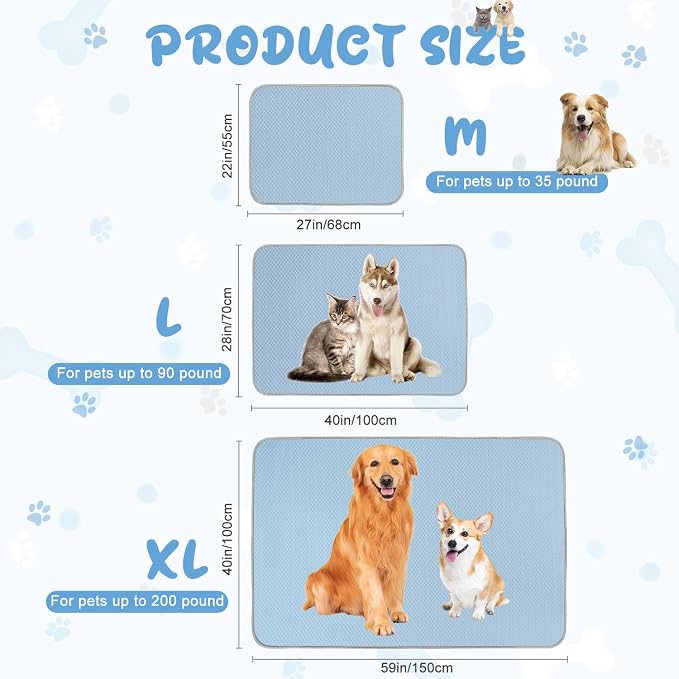 Summer Dog Cooling Mat Washable Ice Silk Self Cool Pad - Image 6