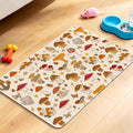 Dog Food Mat for Pet Cat Food Mat, Mushroom Absorbent Quick Dry Dog Bowl Mats by BACDOILQ