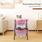 Double Cat Bed Pink, Breathable Pet Bed - Image 4