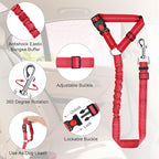 BWOGUE Pet Dog Cat Seat Belts, Car Headrest Restraint Adjustable Safety Leads - Image 4