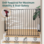 Cumbor 34" Extra Tall No Bottom Bar Baby Gate - Image 4