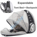 Back Expandable Cat Backpack Carrier, Fit up to 12 lbs, Space Capsule Bubble - Image 4