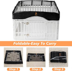 PJYuCien Dog Playpen Mesh Top Cover, Fits 36 Inch 4 Panels Regular Square - Image 7