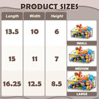 Mimorou 3 Pack Metal Dog Toy Baskets Multi-sized Foldable Dog Toy Bins Box - Image 2
