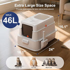 FURTIME Stainless Steel Litter Box - Image 3