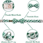 MR. CHUBBYFACE St.Patrick's Day Dog Collar Green Clovers Adjustable Dog Collar - Image 3