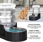RIZZARI Automatic Gravity Pet Waterer Dispenser : 4L Black Stainless Steel Bowl - Image 4