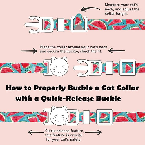 2 Pack Cotton Breakaway Cat Collars Set - Image 2