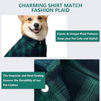Koneseve Dog Shirt, Pet Plaid Clothes Shirt T-Shirt, Sweater Bottoming Shirt - Image 5