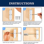 Automatic Door Closer, Zinc Alloy Safety Spring Door Closer Adjustable 30 kg - Image 4