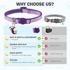 Cat Collar with Bells Breakaway, 3 Pack Moon and Star Cat Collar Reflective - Image 5