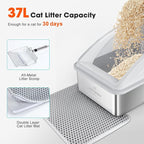 Stainless Steel Litter Box | XL Enclosed Cat Litter Boxes - Image 6