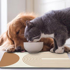 Dog Food Mats for Floors Waterproof, Cat Water Bowl Mats Pet Feeding Absorbent - Image 7