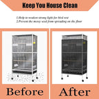 Bird Cage Seed Catcher, Large Birdcage Net Cover, Bird Cage Accessories - Image 5