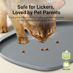 DownyPaws Cat Food Mats for Floors Waterproof, BPA Free Silicone Pet Feeding Mat - Image 2