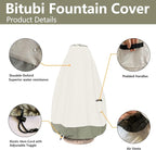 Bitubi Fountain Cover（52"x68"） 600D Oxford Cloth Garden Fountain Statue - Image 4