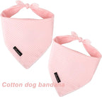 ARING PET Summer Dog Bandana-Cute Pink Dog Bandanas, Comfortable Pet Scarf Dogs - Image 3