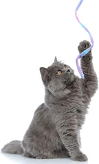 Sumind 3 Pieces Jungle Cat Wand Cat Teaser Charmer Interactive Fun Toys Wand - Image 5