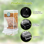 Rypet No Mess Bird Water Feeder Dispenser Set Automatic Bird Feeder Transparent - Image 6