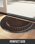 tchdio Door Mat Outdoor Indoor Entrance Doormat-Semicircular Durable Rubber Non - Image 6
