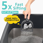 2 Pack Stainless Steel Litter Box | XL Enclosed Cat Litter Boxes - Image 8