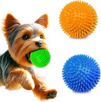Meric CoCoo 3-Pack Squeaky Dog & Ferret Ball Toys, Massage Teeth and Gums - Image 2