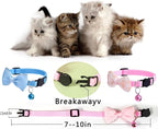 16 PCS Cute Cat Collar with Bells Kitten Collars - Image 5