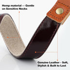 Plutus Pet Genuine Leather & Hemp Dog Collar – Adjustable Heavy Duty Pet Collar - Image 2