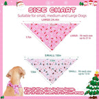PAWCHIE Christmas Dog Bandanas 4 Pack, Reversible Dog Party Triangle Scarf Bibs - Image 2