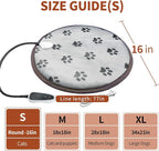 Cat Heating Pad Round with Smart Thermostat Switch and Power Line Protection - Image 2
