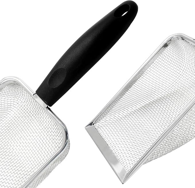 Hordion Cat Litter Scoop Stainless Steel Mesh Scooper, 2mm Mesh Non-Stick - Image 4