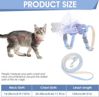 TIESOME Cat Harness and Leash Set, Adjustable Gradient Kitten Harness Escape - Image 2