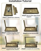 8 Pcs Small Bird Training Stand Set Portable Tabletop Birds Perch Desktop - Image 6
