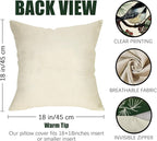 Fahrendom Hello Winter Green Decorative Throw Pillow Covers 18 x 18 Set of 4 - Image 2