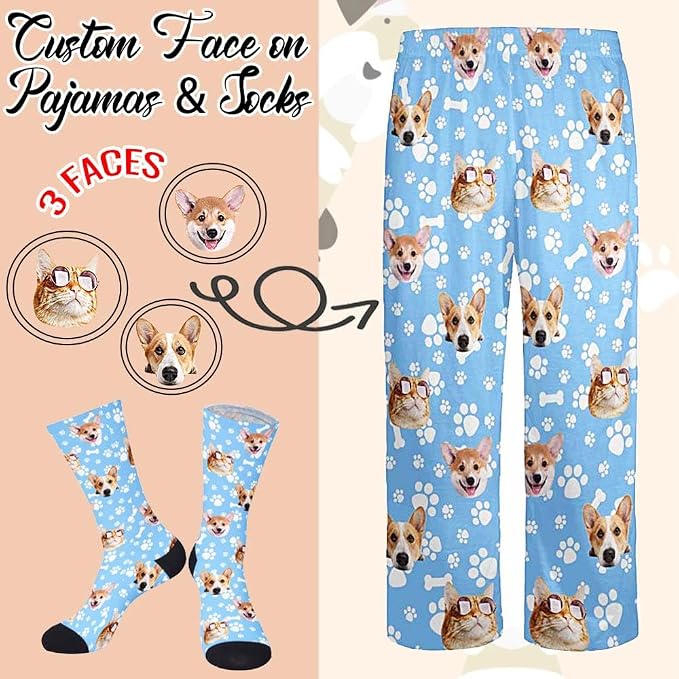 Custom Pajamas Pants with Photo - Image 2