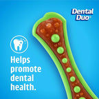 Hartz Chew 'n Clean Dental Duo Bacon Flavored Dental Dog Chew Toy and Treat - Image 2