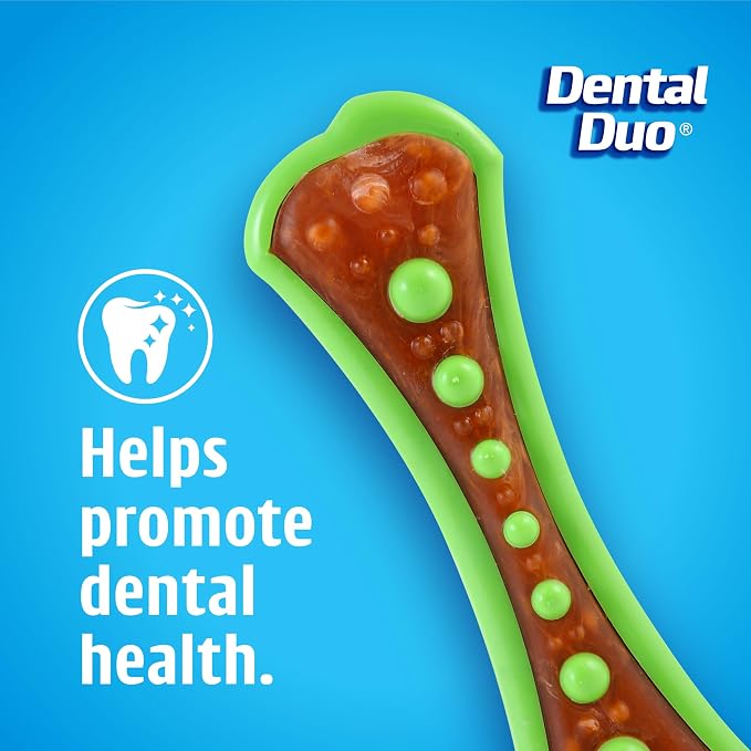 Hartz Chew 'n Clean Dental Duo Dog Treat & Chew Toy, Color Varies, 3 Pack - Image 2