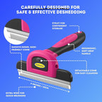 DakPets Stainless Steel Pet Deshedding Tool - Image 3