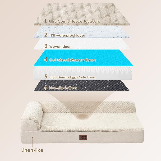EHEYCIGA XXL Dog Bed Memory Foam, Orthopedic Giant Dog Bed Jumbo - Image 5