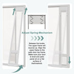 Doggie Door Insert for Sliding Glass Doors, Adjustable Height 76 1/8"-80 7/8" - Image 6
