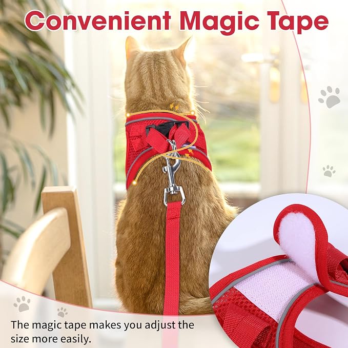 Cat Vest Harness and Leash Set for Walking, Escape Proof, Adjustable Kitten - Image 7