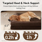 Large Orthopedic Dog Bed with Sides Big Dog Beds with Removable Washable Cover - Image 3
