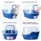 petphabet Covered Litter Box, Jumbo Hooded Cat Litter Box Holds Up to Two Small - Image 4