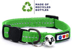 Pawtitas Recycled Green Reflective Cat Collar – Eco-Friendly Breakaway Safety - Image 2