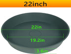 3 Pack of 20 22 inch Plant Saucer, 3.6" Depth Tray, Large Deep Garden Plastic - Image 2