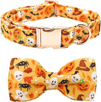Halloween Dog Collar, Pet Collar Bow Fall Pet Collar Girl Boy Holiday Collar by BoboRainbow