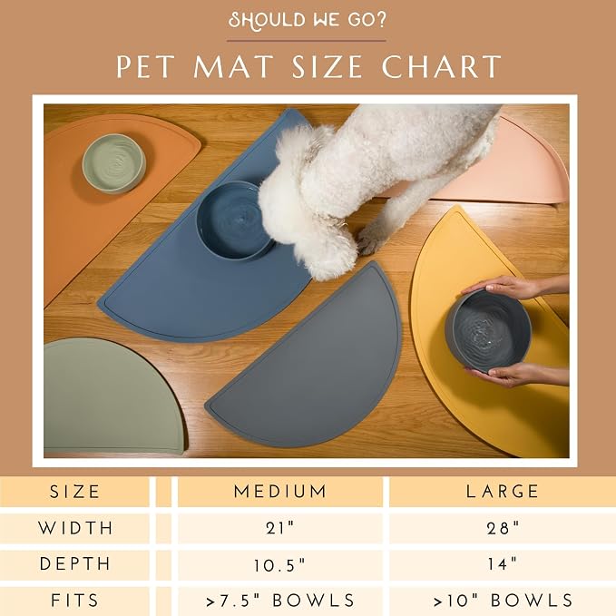 Should We Go - Waterproof Silicone Pet Food Mat - Non-Slip, Spill-Proof Feeding - Image 5
