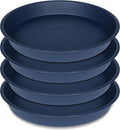 4 Pack of 14 inch Plant Saucers Bird Bath Bow Round, Plastic Plant Saucer Tray by Bleuhome