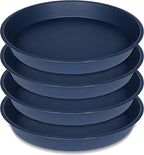 4 Pack of 16 17 inch Plant Saucer, 2.3" Depth, Heavy Duty Deep Plant Trays by Bleuhome